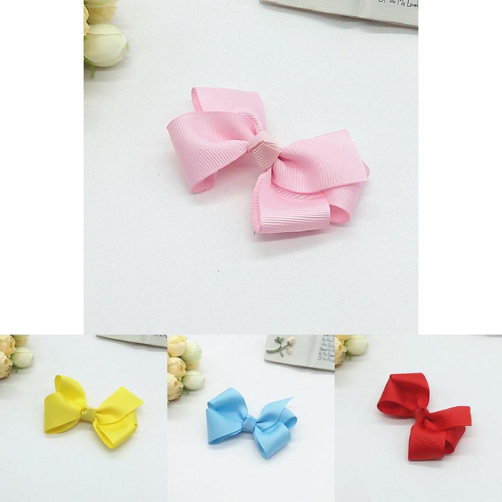 Children Hair Clips With Blue Ribbon Butterfly Bow For Girls Gift Pack