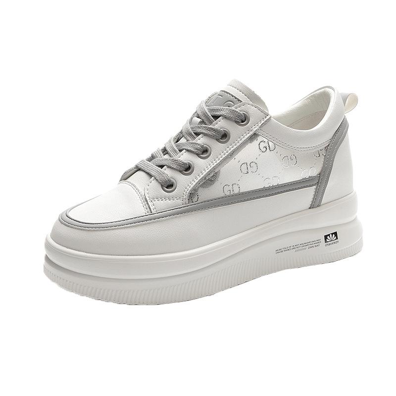 2021 Spring/Summer Women's Trendy Platform Mesh Boots: Height-Enhancing, Breathable, Casual Style