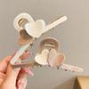 Elegant Love Heart Acetate Vinegar Claw Clip: Trendy Hairpin for Updo Hairstyles