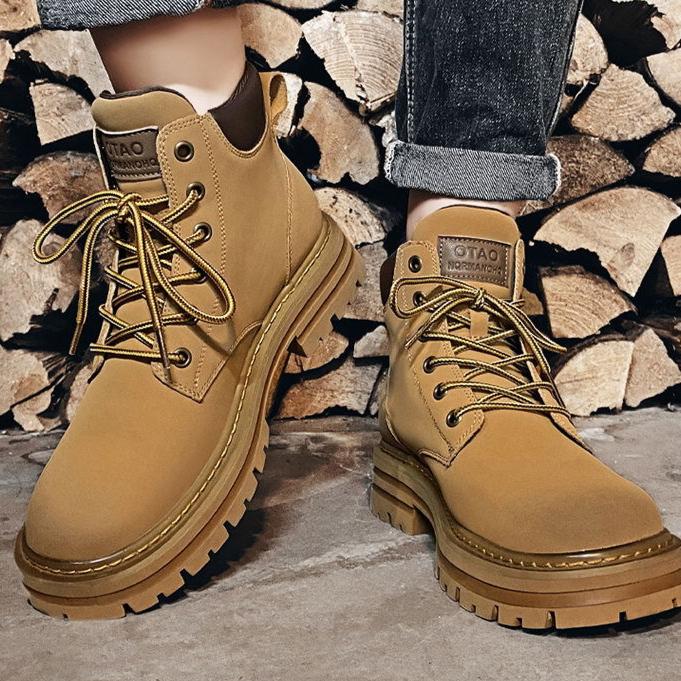 Pánské letní odolné stavební martinské boty, pracovní oděvy, nepromokavé a protiskluzové, horolezecké, jarní