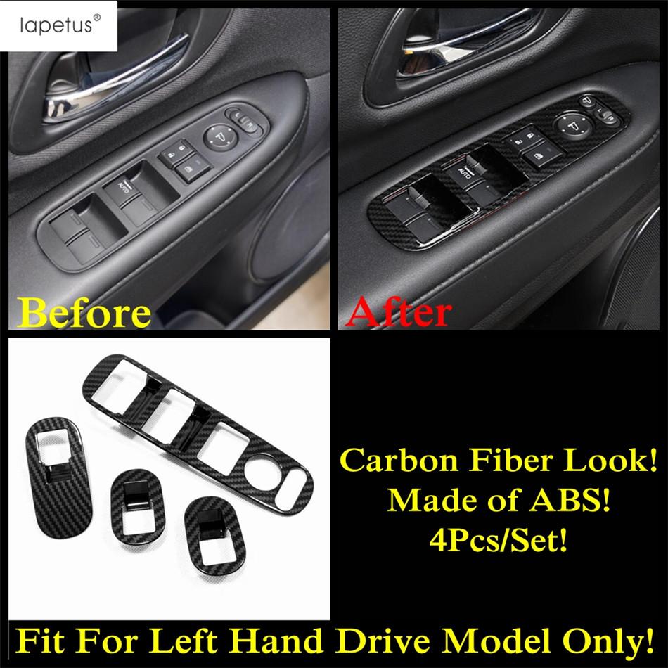 For Honda Vezel HR-V 2014 - Handle Bowl Steering Wheel Gear Window Lift AC Air Panel Cover Trim Carbon Fiber Accessories