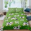 Top Milk Cow Duvet Cover King Queen Size Cute Cartoon Cows Bedding Set For Kids Farmhouse Rustic Animal Polyester Quilt Cover