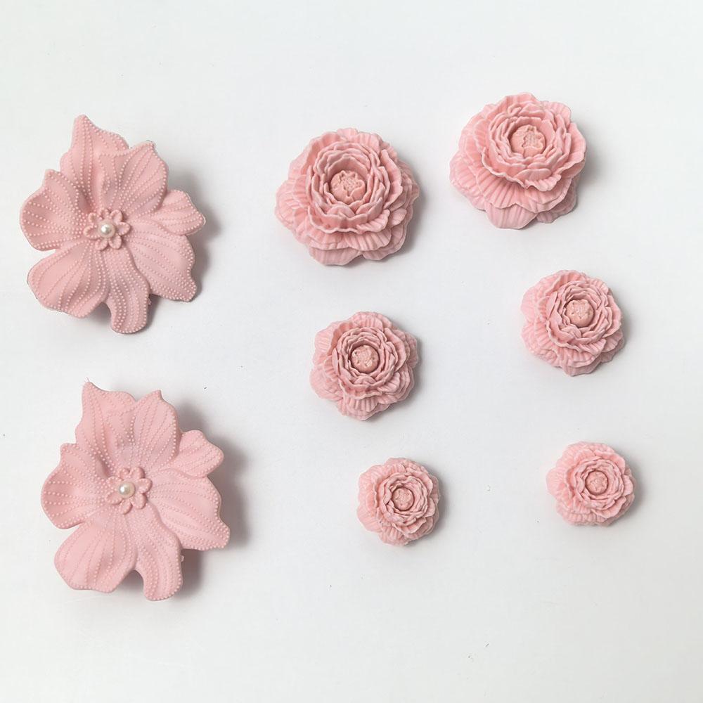 8Pcs Reusable 3D Flower Beach Shoe Charms Detachable Clip Buckle Shoe Decorations DIY Decoration Buckle For Shoes Accessories