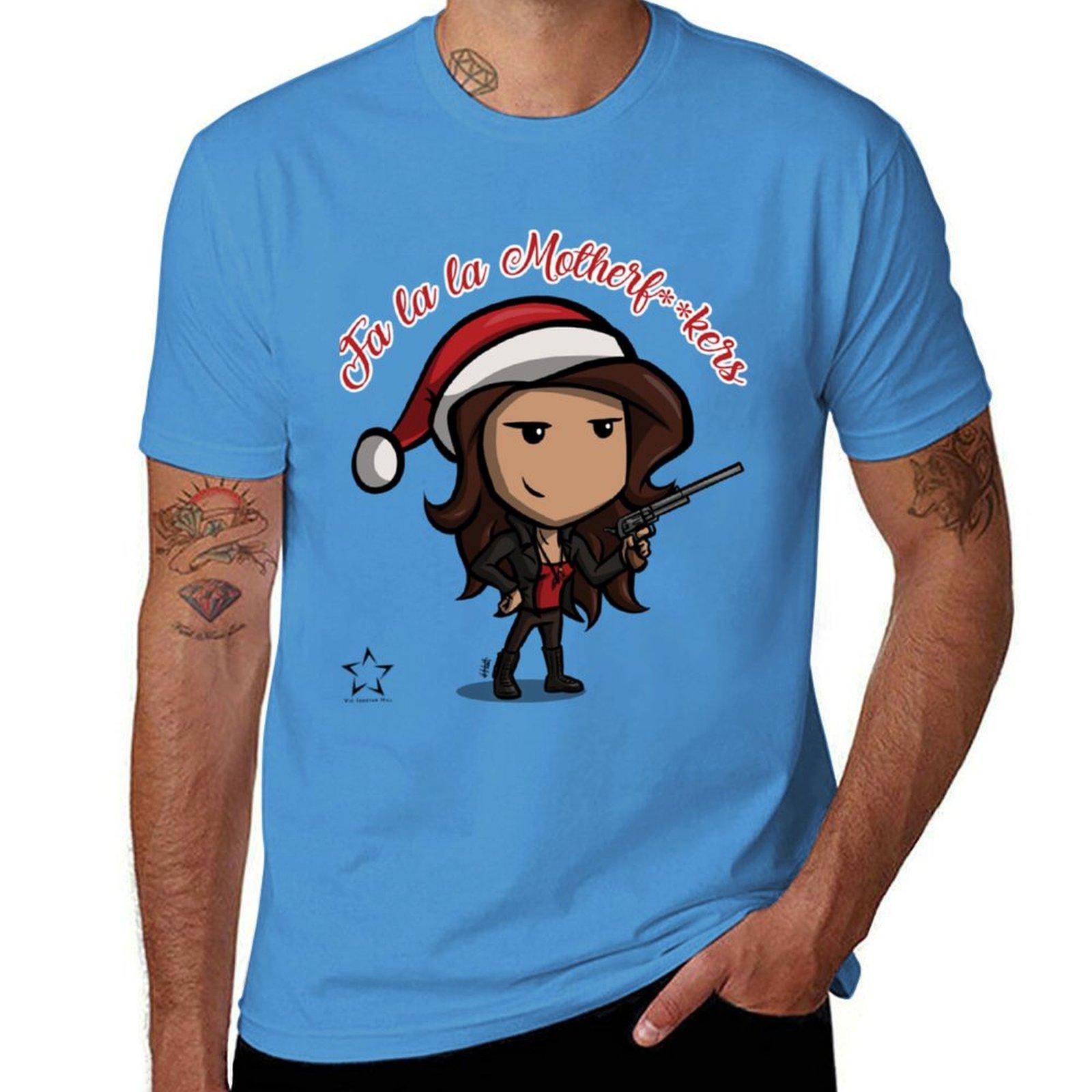 Fa la la Motherfkers Tshirt summer top Short sleeve tee mens graphic tshirts big and tall S