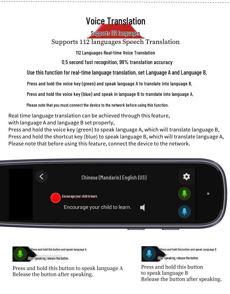 Dr. Bi Multilingual Translation and Reading Pen - International Version