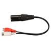 XLR Male to 2 RCA Female Y Splitter Cable 3 Pin 0.6 Feet Noise Reduction Sound Cord Adapter for Mixers Power Amplifiers