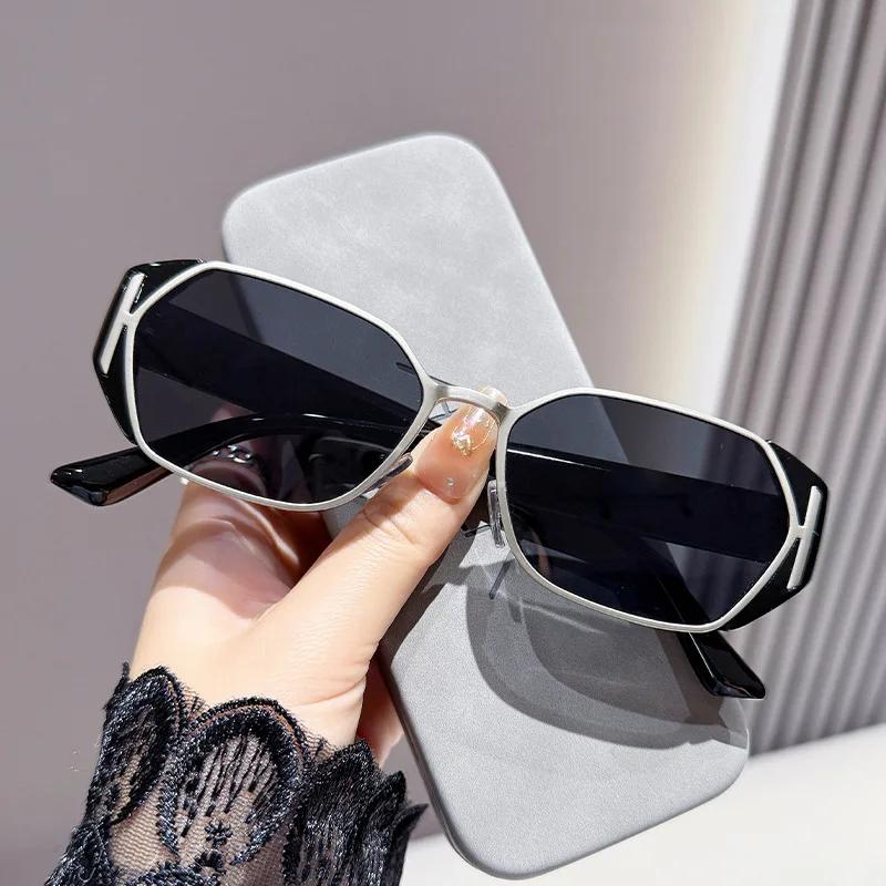 New Style Small Ice Cube Sunglasses Anti-UV Square Frame Optical Glasses Slimming Effect Y2K Vintage Aesthetic Sun Shades
