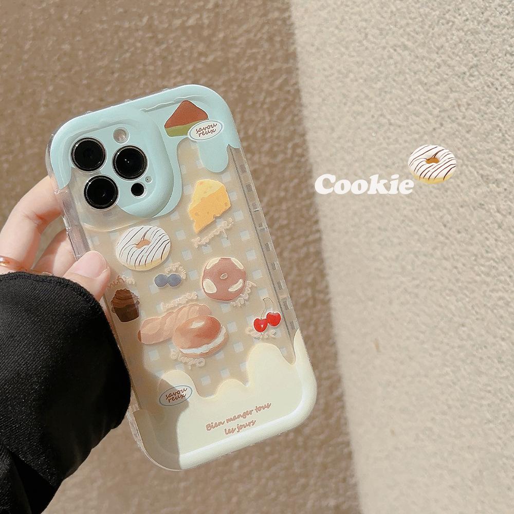 Summer Cream Donut for Iphone 14 for Apple Phone Case 15Pro Max16 Transparent 13 Full Cover