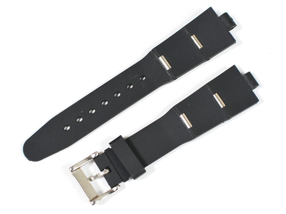 King Watch Parts Compatible with Bulgari Diagono DP42 External Product Belt Rubber Black External Product for Watches [Import Original] 22/16mm Men's