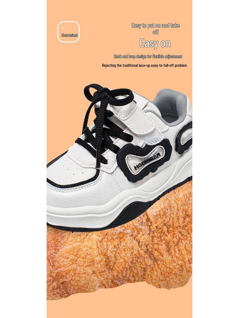 Habi Bear Boys' & Girls' Spring/Autumn PU Leather Casual Sports Shoes