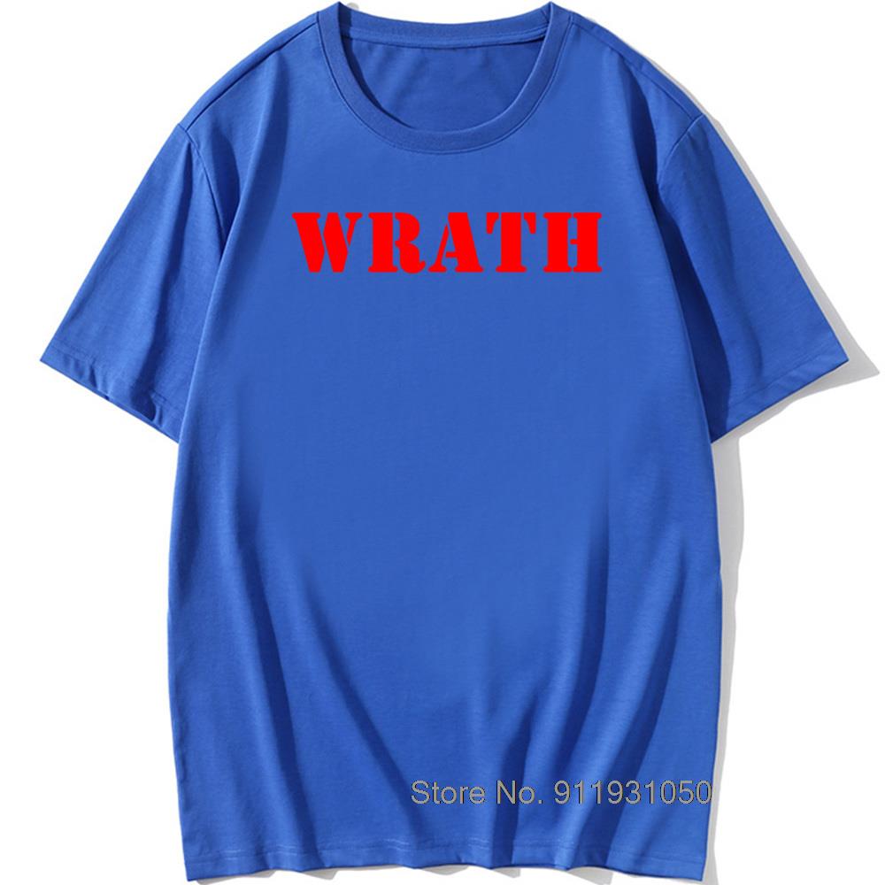 Limited WRATH Natural Selection Logo Design Graphic Men Black T-Shirt Summer Fashion Streetwear O Neck 100% Cotton Short Sleeve