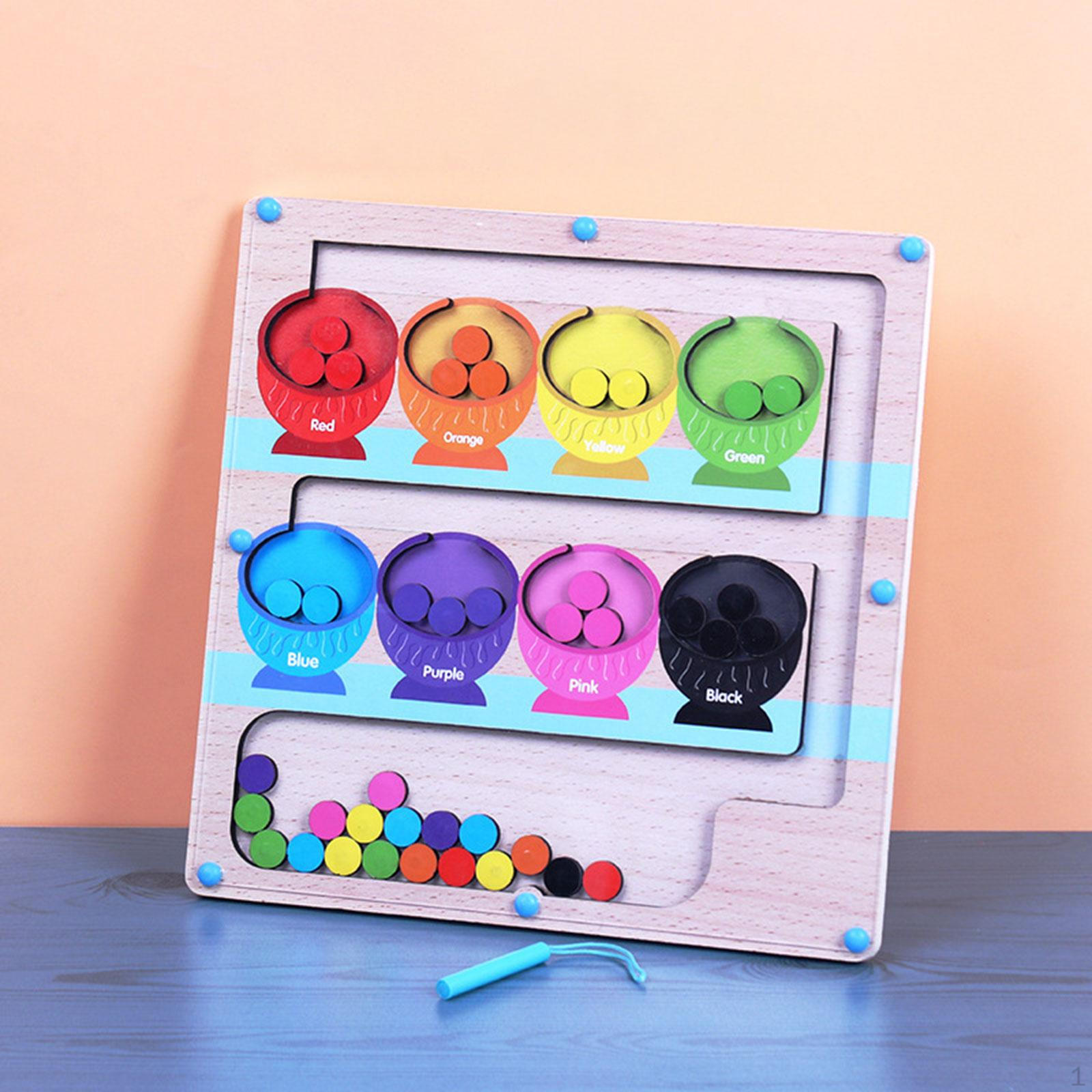 

Деревянный магнитный лабиринт, настольная магнитная игра-головоломка для путешествий, подарок на день рождения, сортировщик мусора