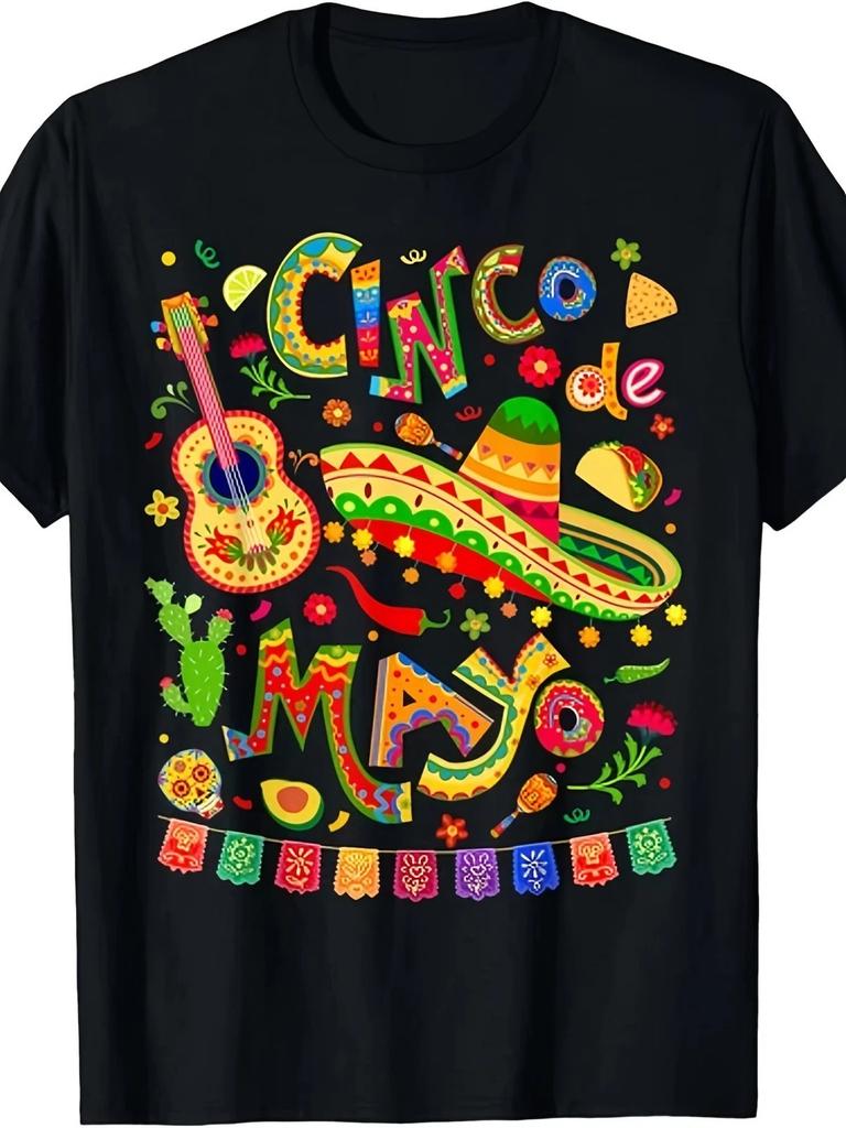 Mexican Fiesta Cinco De Mayo T-Shirt | Colorful Traditional Graphic Tee