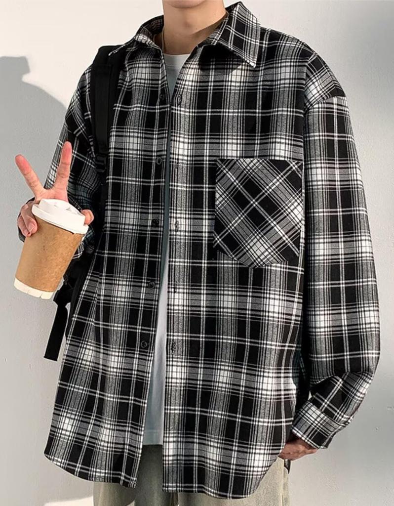 Bligo Casual Long Loose Plus Sizes Quick Check Solid Work Men's Shirt, Sleeve, Fit, Available, Drying, Breathable, Pattern, Stylish, Color,