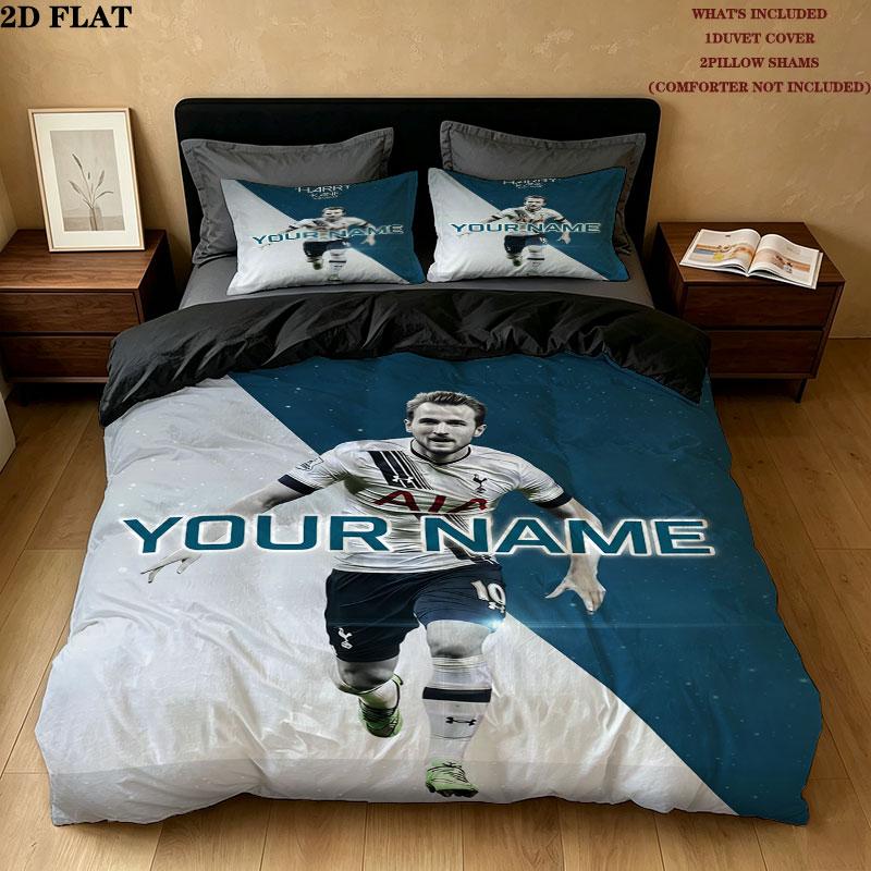 Custom Harry Kane Bedding Quilt Set Quilt Cover Pillowcase Home Decoration Birthday Gift (1 * duvet cover + 2 * pillowcase, without core)