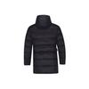 Li Ning Letter Print Warm Hooded Shoulder Loose Zipper Thick Down Jacket Unisex Outerwear Black AYMQ107-3