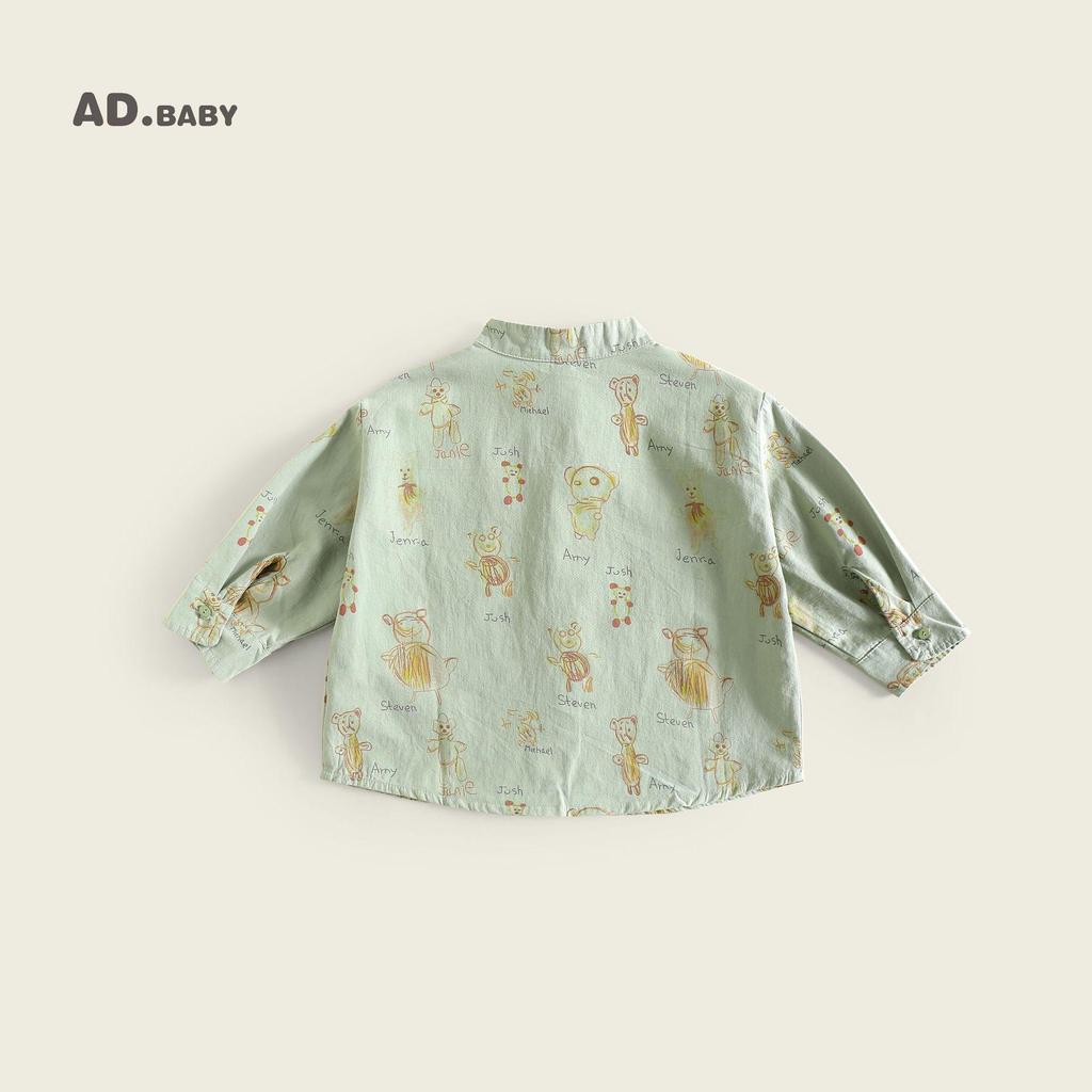 Mori Style Cartoon Long-Sleeve Top for Kids: Fashionable, Loose-Fit, Unisex Shirt