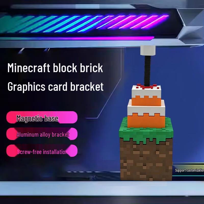 

Minecraft Theme GPU Support Figurine Stand
