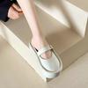 Ugly cute bag head half slippers women's summer new women's fashion thick bottom lazy half drag middle heel wear sandals