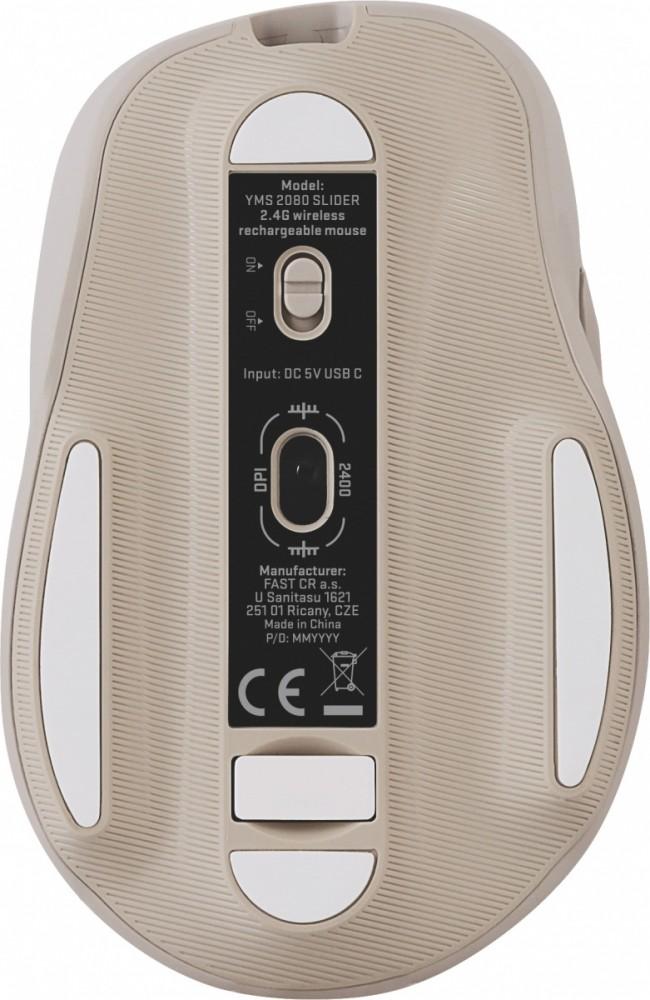 Mouse sem fio 2,4 GHz recarregável 6 botões 2400 DPI 45