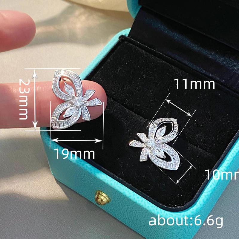 Fashion Copper Alloy Zircon Jewellery Drop Earrings For Women Wedding Party Gifts