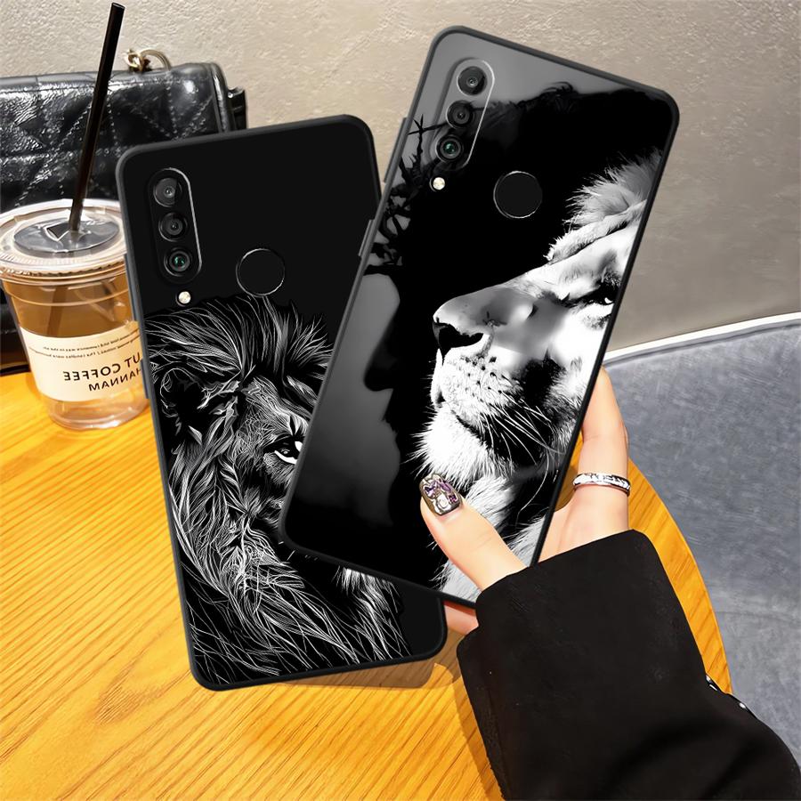 Case for Huawei P30 P20 Pro P20 P40 Lite P20 Lite 2018 P Smart 2019 Soft Shell Animal Lion Pattern