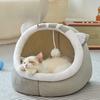 Ganzjahres-Universal-Halbgeschlossenes Katzenbett im Winter Warm Kleiner Hundezwinger Katzenzwinger Haustierbedarf