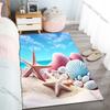 Starfish shells beach landscape Carpet for Living Room Bedroom Bedside Floor Mat Cloakroom Children Playing Mat Area Rug