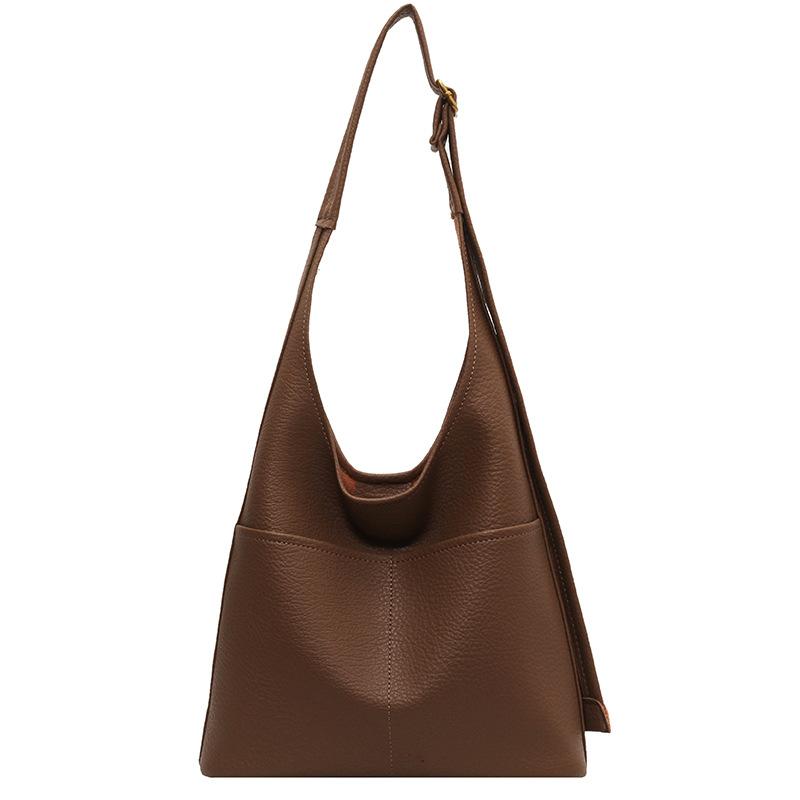 This year's new product is classic fashion niche style soft leather shoulder large-capacity bag women's bucket bag crossbody texture commuting