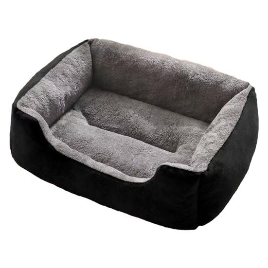 Machine Washable Pet Bed Rectangular Plush Cat Bed, Cozy Lounge Anti-slip Bottom, Soft Kitten for Sleeping Couch Indoor Cats Small Dogs Puppies
