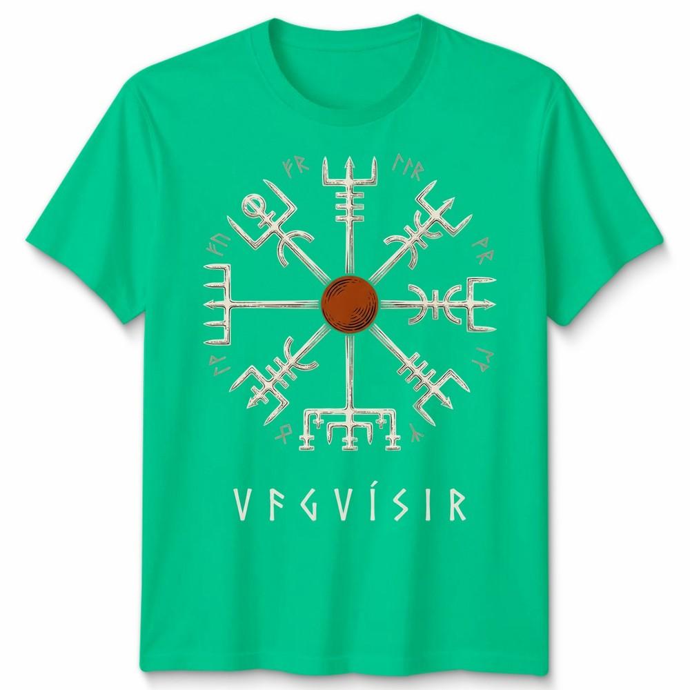 Viking Compass Unisex T Shirt Nordic Rune Nordic Mythology Graphic Tee S