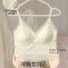 Lace Sling Vest, Women's Bra with Chest Pad, Integrated Bra-free Bra, Summer New Pure Desire Wind Bottoming Shirt