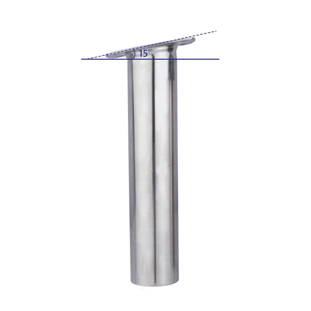 Boat Accessorie 2 Pieces Boat Fishing Flush Mount Rod Holder 316 Stainless Steel Fishing Tackle Tube Accessory 15° 90°