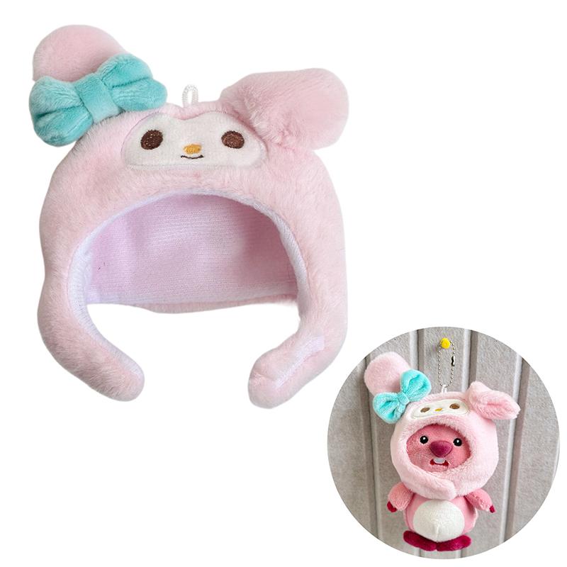 15Cm Doll Headgear Deer Pig Rabbit Cartoon Animal Ear Cap Cos Outfit Change Dressing Game Cute Plush Hat