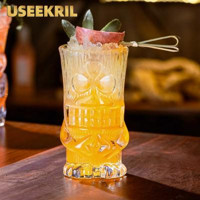 Tiki-Glasbecher, Tiki-Becher, Cocktailgläser, Becher, kreative hawaiianische Cocktailbecher, lustige Becher, Bier-Getränkeglas, Bar-Zubehör