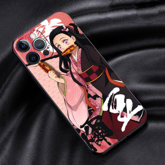 Měkké pouzdro pro Apple iPhone 11 13 Pro Max 14 12 Mini 7 8 Plus X XS XR SE 2020 6 6S 5 5S Kryt na telefon Funda Demon Slayer Anime Capa