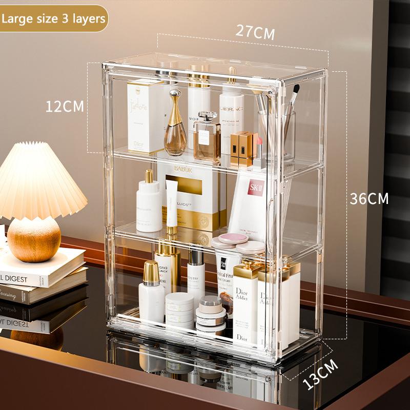 Three Layer Transparent Display Rack Large Capacity Dustproof Handmade Anime Car Model Blind Box Storage Box Jewelry Sorting Box