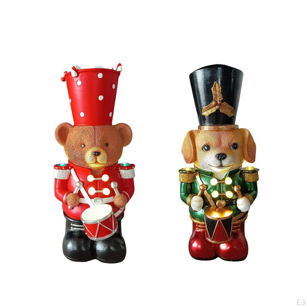 Figurka perkusisty zwierzęcego, dekoracja świąteczna, dzieło sztuki, dekoracyjna, kolekcjonerska ozdoba na stół