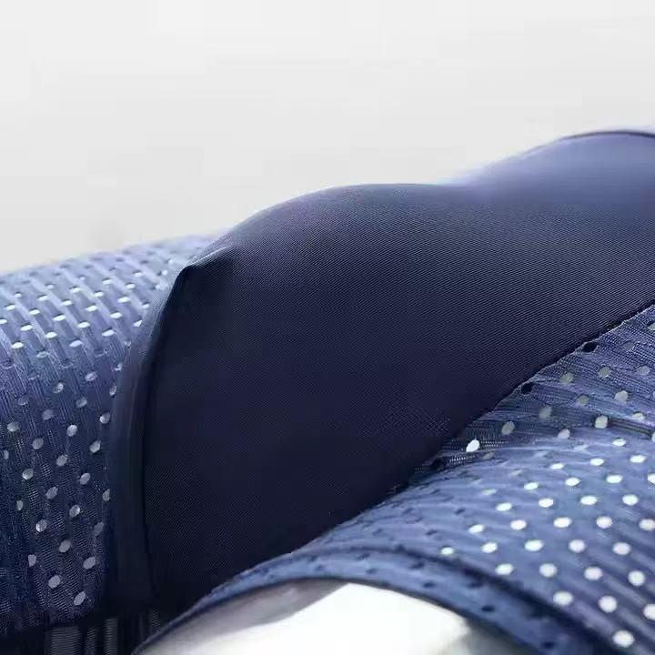 Slip Boxer da Uomo in Rete di Seta Ghiacciata Estivi