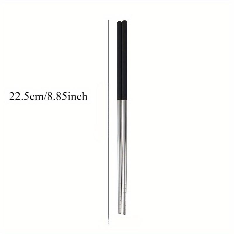 304 Stainless Steel Chopstick Lunch Tableware Travel Portable Chopsticks With Storage Box Holder Dinnerware Kitchen Accessories
