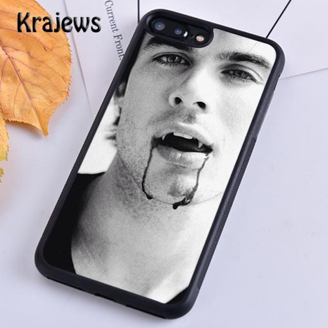 

Krajews The Vampire Diaries blood damon Phone Case For iPhone 17 Air 16 15 14 plus 11 12 13 pro max coque Shell Fundas iPhone 13