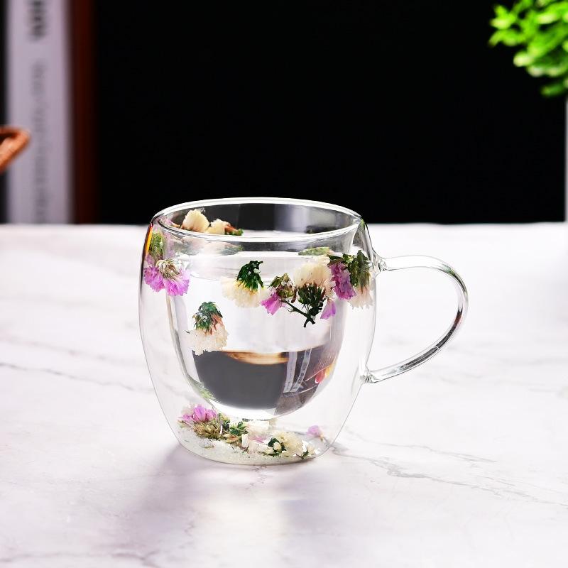 Wasserbecher aus hochborosilikathaltigem Glas, Haushalt, verdickt, hochtemperaturbeständig, großes Fassungsvermögen, transparenter Glasbecher, hoher Wert