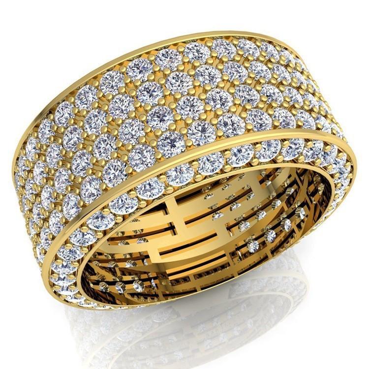 Viya Jewelry Full Of Diamonds Luxury Circle Ring, Lettering Versatile Women'S Ring Accessories