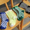Clearance Trendy Checkered Streetwear Unisex Cotton Socks, One Size 36-43
