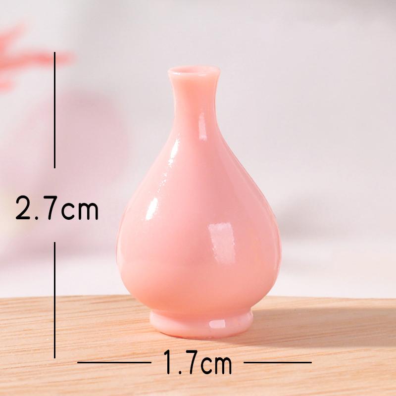 8Pcs Mini Colorful Vase Bottles/Pots Handmade Dollhouse Miniatures Vase Doll House Decora Kitchen Ornament DIY Accessories