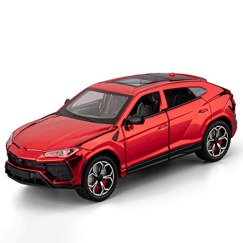 

1/24 Lamborghini URUS внедорожник сплав гальваническое покрытие модель спортивного автомобиля литой металл гоночный автомобиль транспортные средства модель симуляция звук свет детская игрушка подарок красный