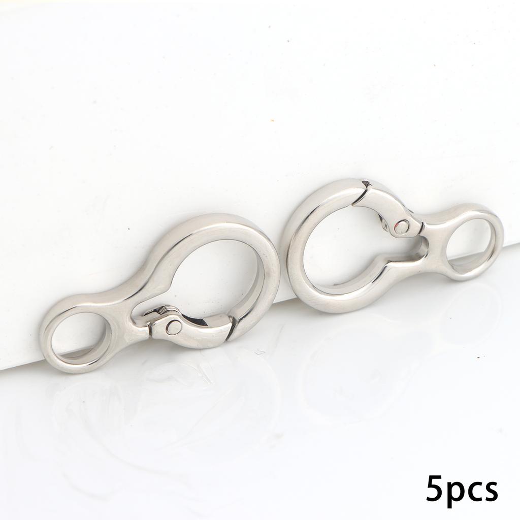 5pcs Metal Round Keychains Keyring Key Chain Ring Clip Holder Organizer for Home Car Keys Key Finder Women Men