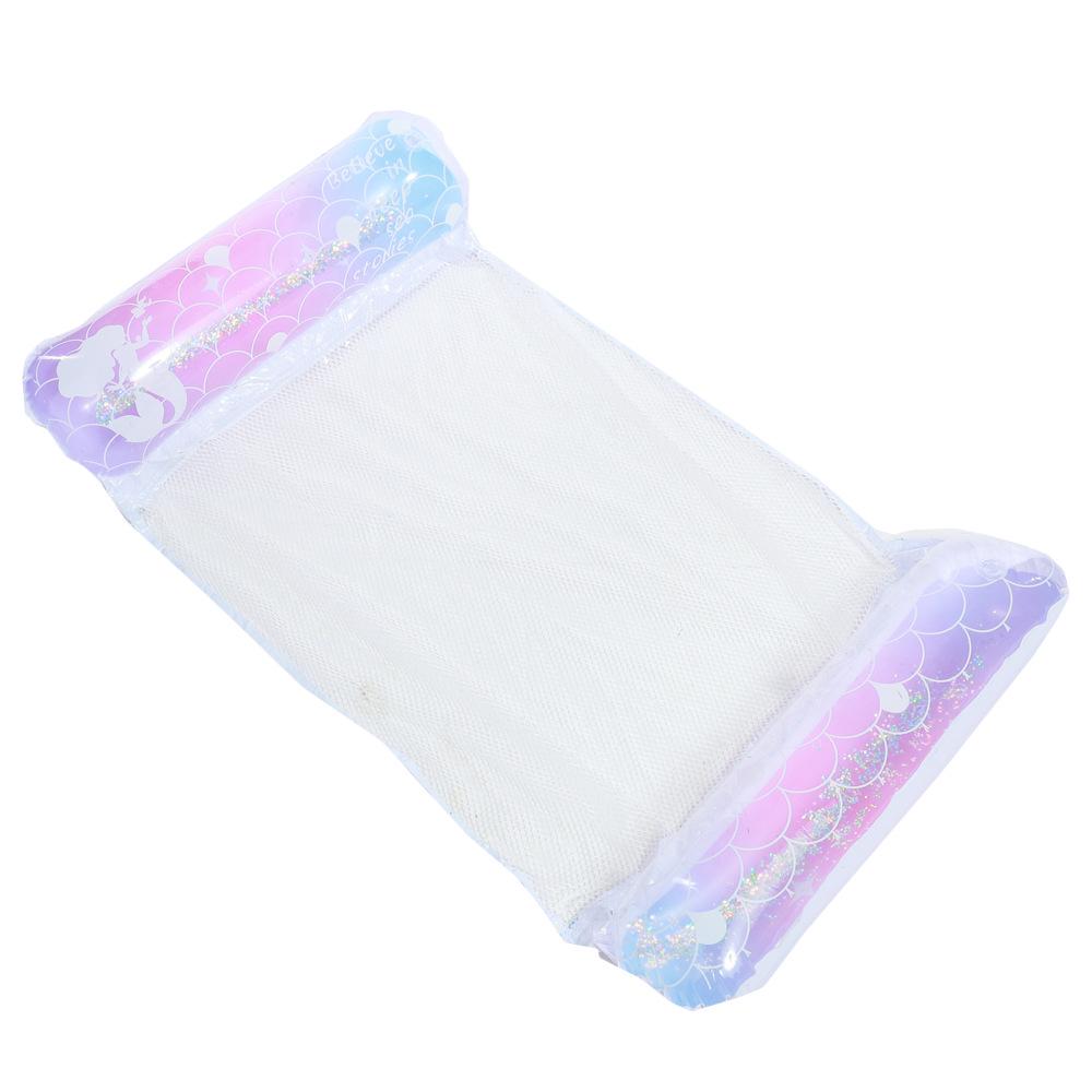 Inflatable Hammock Floating Chair with Backrest - Foldable Summer Pool Party Lounger.