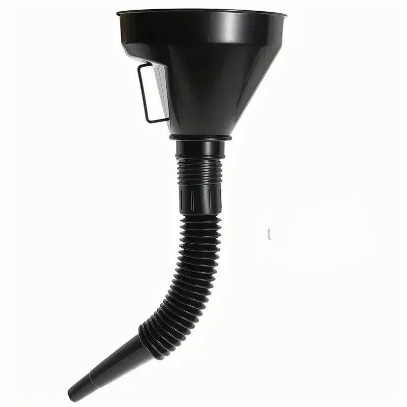 Entonnoir à carburant automobile flexible multifonctionnel avec large ouverture et poignée pour un changement d'huile facile et la prévention des fuites