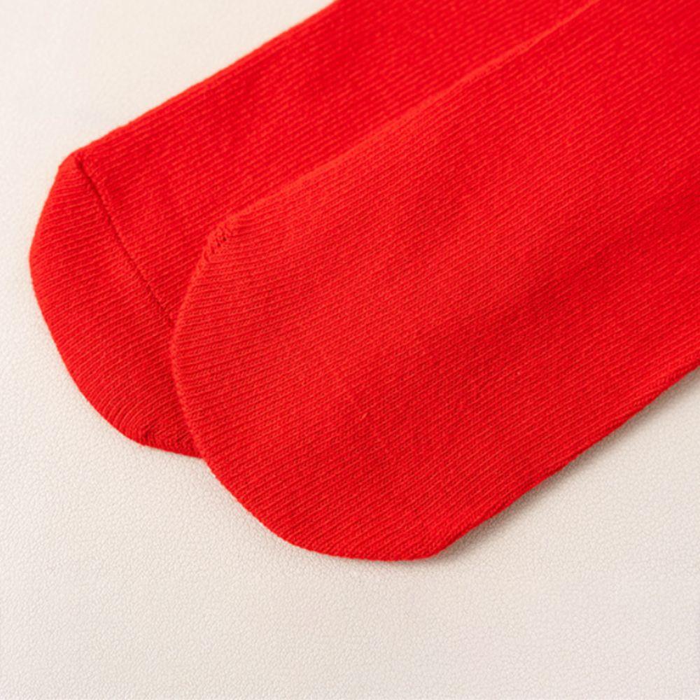 MidTube Bow Hosiery for Kids Cotton Children Long Socks Sleeping New Year Red Socks  Autumn